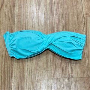 Minty Teal Bandeau Bikini Top With Center Twist